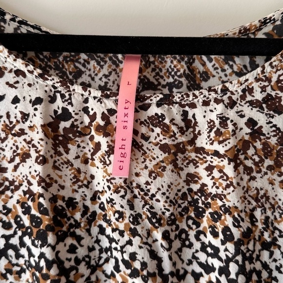Eight Sixty Dress Tunic Animal Print brown/black tie waist Size L Snake Print - Picture 6 of 9
